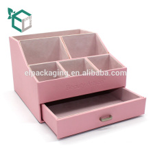 Custom pink rigid velvet cardboard display box